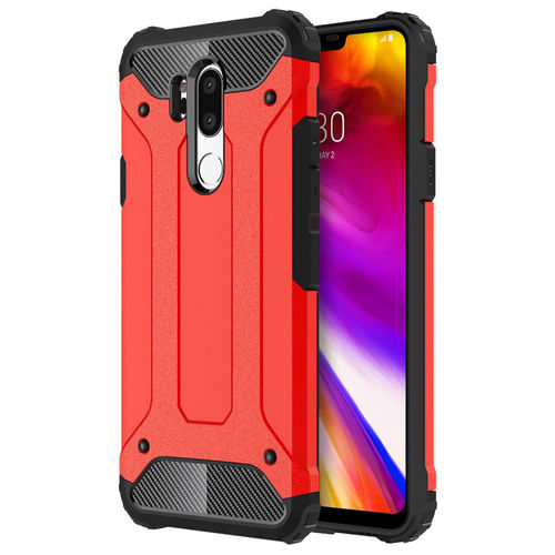 Military Defender Tough Shockproof Case for LG G7 ThinQ - Red