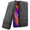 Slim Armour Tough Shockproof Case & Stand for LG G7 ThinQ - Black