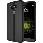 Double Lines Textured Stitch Slim Case for LG G5 - Black