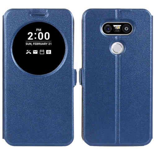 Sneak Peek Quick View Window Flip Case for LG G5 - Blue