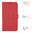 Leather Wallet Case & Card Holder Pouch for LG G6 - Red