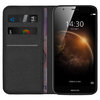 Leather Wallet Case & Card Holder Pouch for Huawei G8 - Black