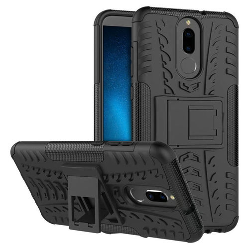 Dual Layer Rugged Tough Case & Stand for Huawei Nova 2i - Black