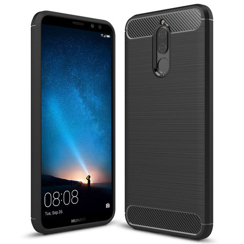 Flexi Slim Carbon Fibre Case for Huawei Nova 2i - Brushed Black