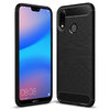 Flexi Slim Carbon Fibre Case for Huawei Nova 3e - Brushed Black