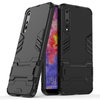 Slim Armour Tough Shockproof Case & Stand for Huawei P20 Pro - Black