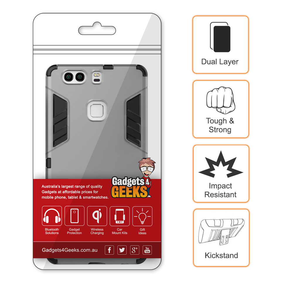 Slim Armour Tough Case for Huawei P9 Plus Silver