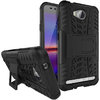 Dual Layer Rugged Tough Shockproof Case & Stand for Huawei Y3II - Black