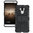 Dual Layer Rugged Tough Case & Stand for Huawei Mate 9 - Black