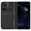 Leather Wallet Case & Card Holder Pouch for Huawei P10 Plus - Black