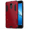 Slim Armour Tough Shockproof Case & Stand for Huawei Y7 - Red