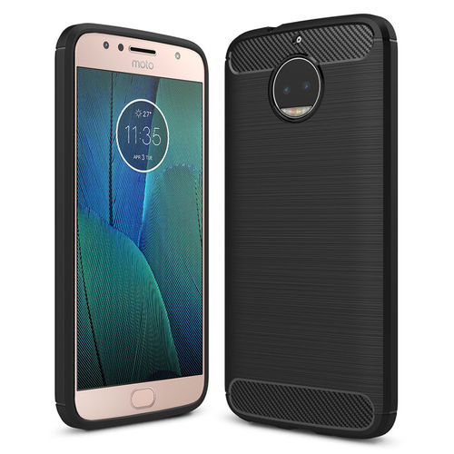 Flexi Slim Carbon Fibre Case for Motorola Moto G5S Plus - Brushed Black