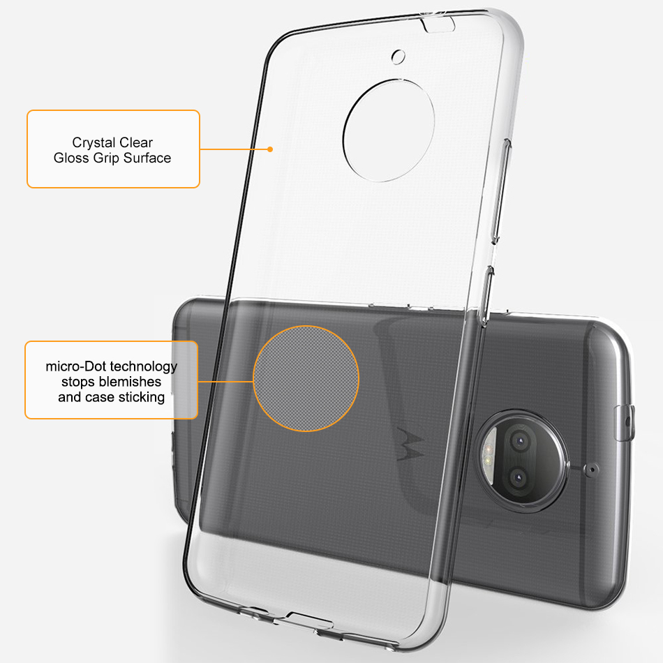 Flexi Slim Gel Case for Motorola Moto G5S Plus - Clear (Gloss Grip)