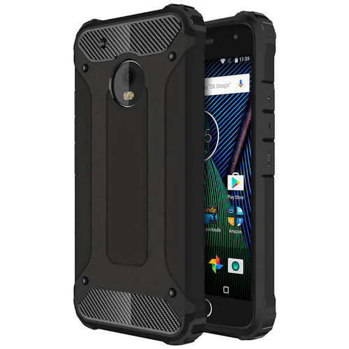 Military Defender Shockproof Case for Motorola Moto G5 Plus - Black