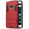 Slim Armour Tough Shockproof Case & Stand for Motorola Moto G5 Plus - Red