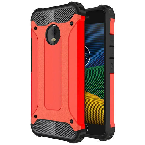 Military Defender Tough Shockproof Case for Motorola Moto G5 - Red