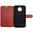 Leather Wallet Case & Card Holder Pouch for Motorola Moto G5S Plus - Red