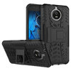 Dual Layer Rugged Tough Shockproof Case & Stand for Motorola Moto G5S - Black