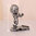 Iron Man Statue Metal Desktop Stand Holder for Mobile Phone - Silver