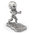 Iron Man Statue Metal Desktop Stand Holder for Mobile Phone - Silver