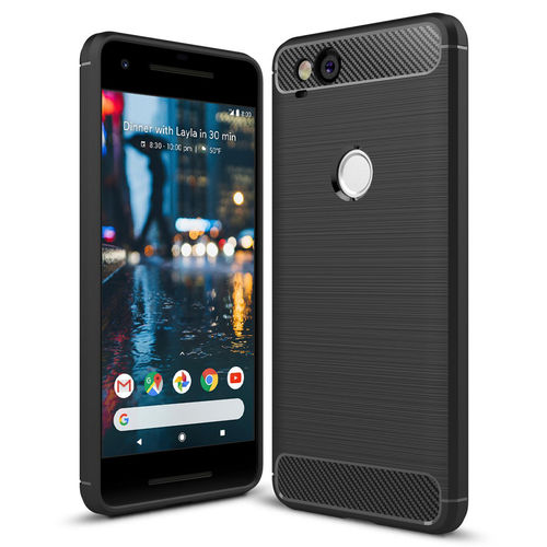 Flexi Slim Carbon Fibre Case for Google Pixel 2 - Brushed Black