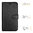 Leather Wallet Case & Card Holder Pouch for Motorola Moto X Force - Black