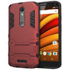 Slim Armour Tough Shockproof Case & Stand for Motorola Moto X Force - Red