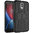 Dual Layer Rugged Shockproof Case & Stand for Motorola Moto G4 Plus - Black