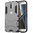 Slim Armour Tough Shockproof Case & Stand for Motorola Moto G4 Plus - Silver