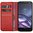 Leather Wallet Case & Card Holder Pouch for Motorola Moto Z - Red