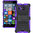 Dual Layer Rugged Tough Shockproof Case & Stand for Microsoft Lumia 950 XL - Purple