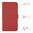 Leather Wallet Case & Card Holder Pouch for Microsoft Lumia 650 - Red