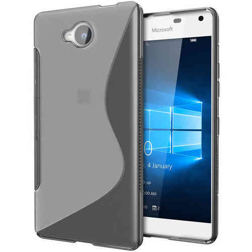 S-Line Flexi Gel Slim Case for Microsoft Lumia 650 - Grey (Two-Tone)