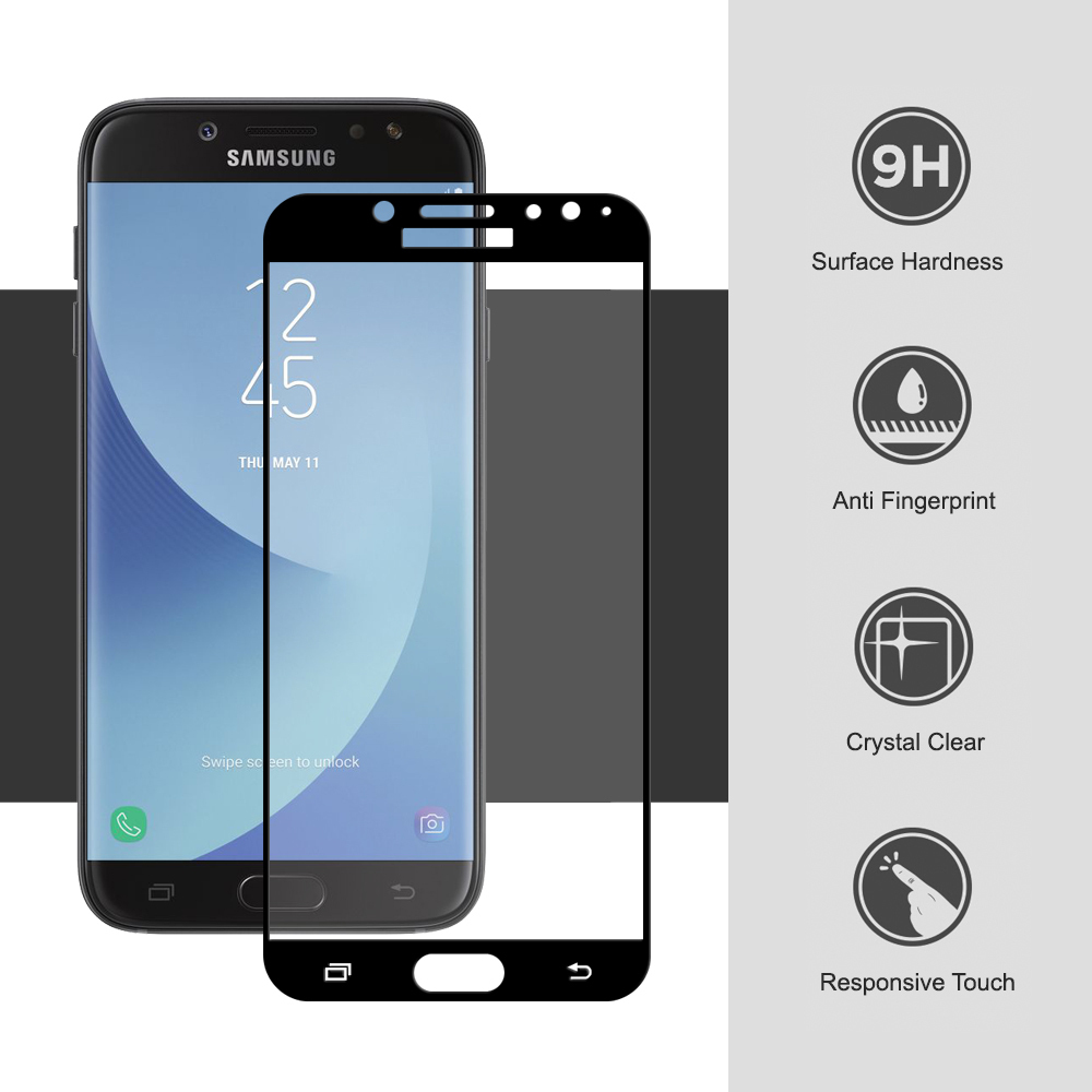 Full Tempered Glass Screen Protector For Samsung Galaxy J7 Pro