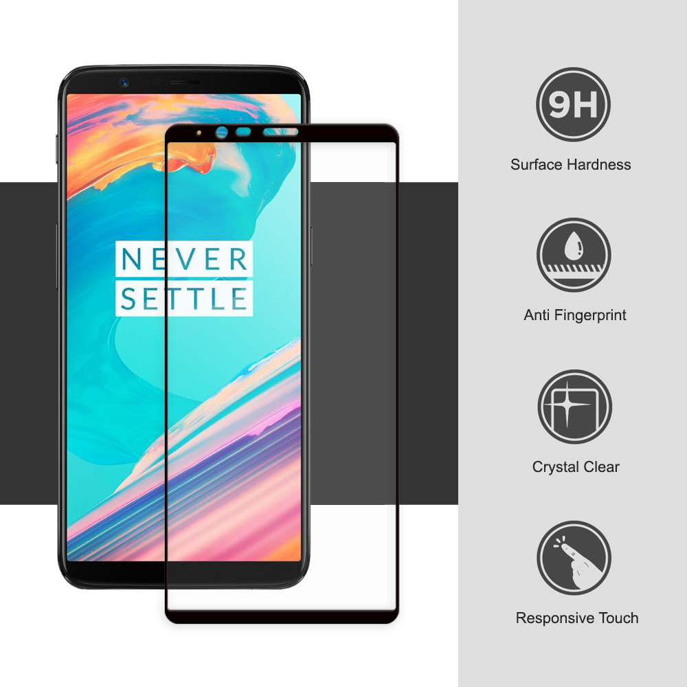 Full Tempered Glass Screen Protector OnePlus 5T (Black)