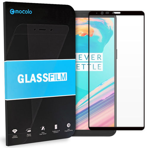 Mocolo Full Coverage Tempered Glass Screen Protector for OnePlus 5T - Black