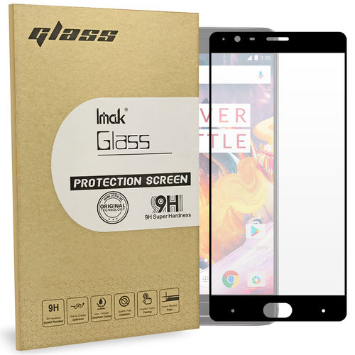 Imak Full Coverage Tempered Glass Screen Protector for OnePlus 3 / 3T - Black