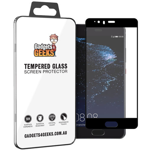 Full Coverage Tempered Glass Screen Protector for Huawei P10 - Black