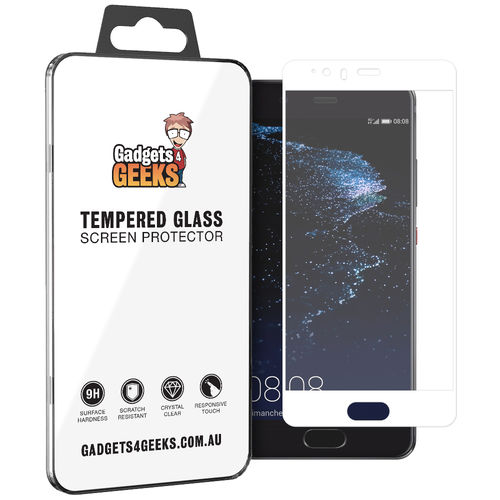 Full Coverage Tempered Glass Screen Protector for Huawei P10 - White