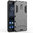 Slim Armour Tough Shockproof Case & Stand for Nokia 6 (2017) - Silver