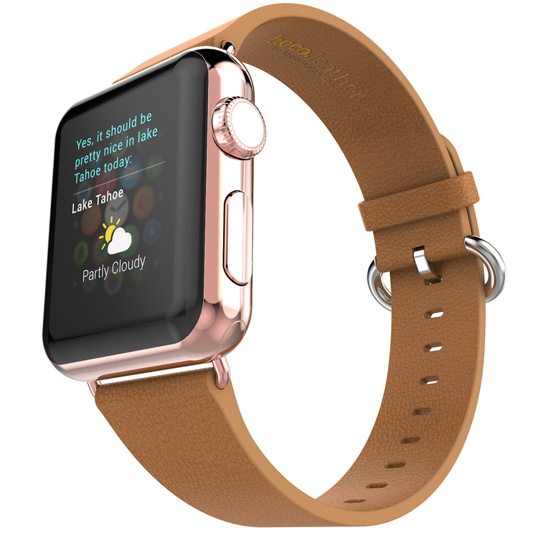 Hoco Genuine Leather Band for Apple Watch 42mm 44mm Brown