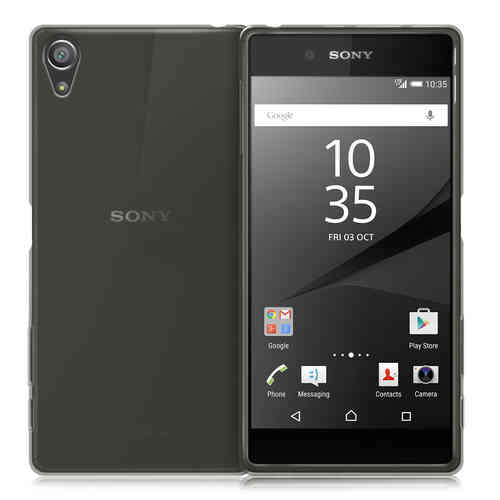 Flexi Gel Case for Sony Xperia Z5 - Smoke Black (Two-Tone)