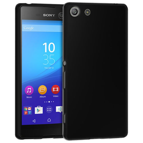 Flexi Gel Case for Sony Xperia M5 - Black (Gloss Grip)