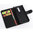 Leather Wallet Case & Card Holder Pouch for LG Spirit - Black