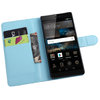 Go to product Leather Wallet Flip Case & Card Holder for Huawei P8 - Light Blue