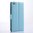 Leather Wallet Flip Case & Card Holder for Huawei P8 - Light Blue