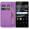Leather Wallet Case & Card Holder Pouch for Huawei P8 - Purple