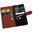 Leather Wallet Flip Case & Card Holder for Huawei P8 - Brown