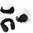 TwitFish Warm Winter Earmuffs & Over-Ear Headphones  - Black Fur