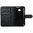 Leather Wallet Case & Card Holder Pouch for Motorola Moto E (2nd Gen) - Black
